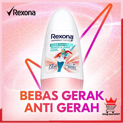 Jual Rexona Women Antiperspirant Deodorant Hijab Peach Mint Cool Roll