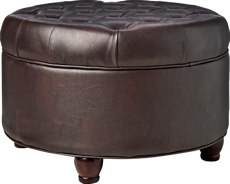 Hulala Home Faux Leather Ottoman Coffee Table For Living