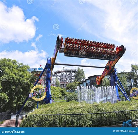 Amusement Rides In The Amusement Park In Helsinki Editorial Stock Photo