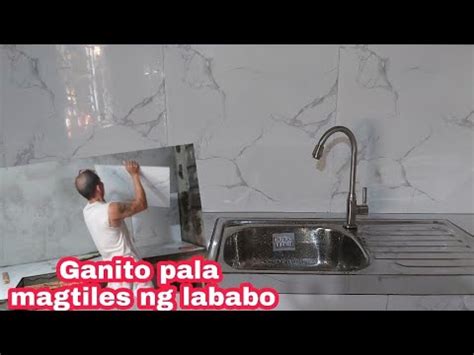 PAANU MAGTILES NG LABABO SA BAHAY HOW TO INSTALL TILES ON A KITCHEN