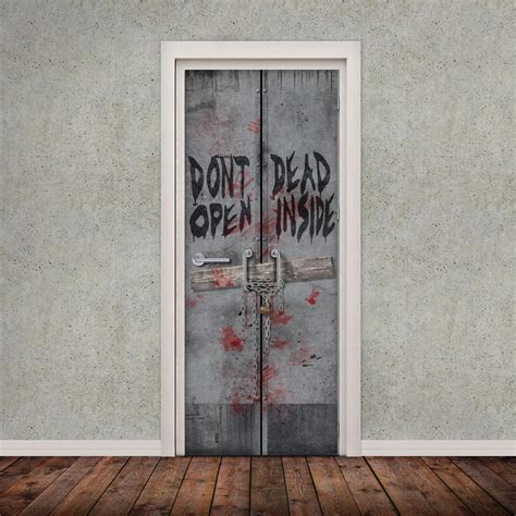 Dont Open Dead Inside Door Sticker 3d Self Adhesive Etsyde