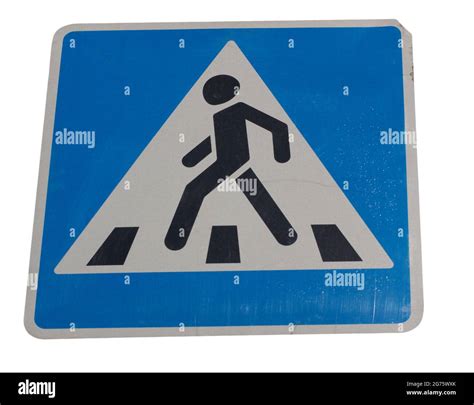 pedestrian crossing sign on street Stock Photo - Alamy