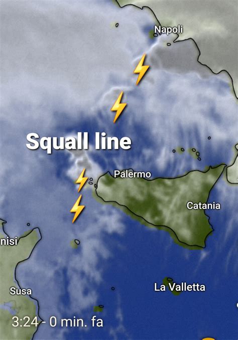 Meteo Sicilia Linea Temporalesca Sulle Egadi Fulminazioni E Piogge