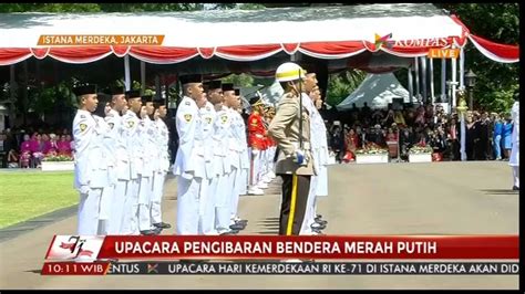 Upacara Pengibaran Bendera Sang Merah Putih Di Istana Negara Jakarta