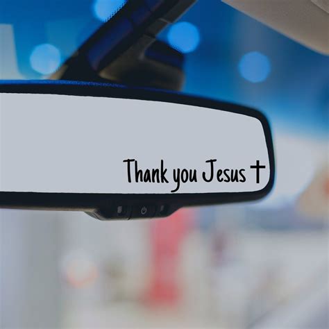 Thank You Jesus Mirror Decal Car Decals For Women Rearview Mirror