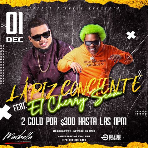 Lapiz Conciente Feat El Cherry Scom Tickets Boletosexpress