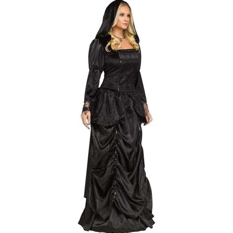 Wicked Queen Costume For Adults Black Hooded Gown Party Expert