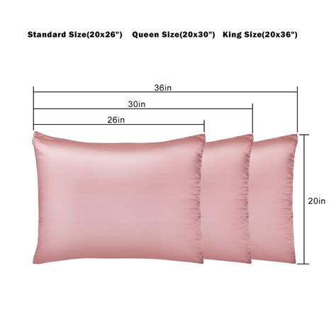 Rose Pink Standard 20x26 Iuniqee Satin Pillowcase Set Of 2 Super Soft Luxury Anti Wrinkle Silky