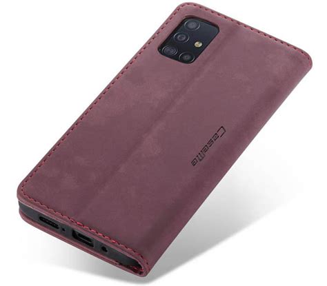 Caseme Samsung Galaxy A71 Wallet Magnetic Kickstand Case Red