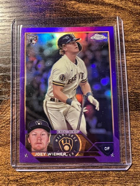 Topps Chrome Update Joey Wiemer Rc Usc Purple Brewers Ebay