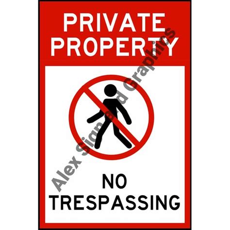 Private Property No Trespassing Pvc Signage A4 Size 7 5 X 11 25