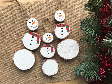 Diy Wooden Snowman Ornaments Woodworking