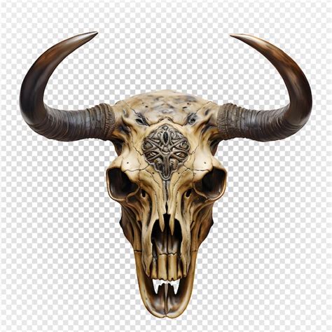 Premium PSD Bull Skull Isolated On Transparent Background Buffalo