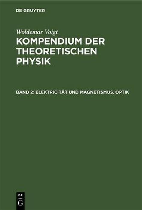 Elektricitat Und Magnetismus Optik Woldemar Voigt 9783112347119