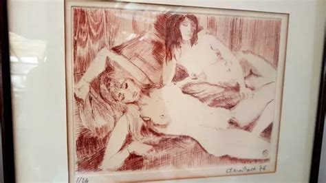 1976 SIGNED LITHOGRAPH LITHOGRAPHY 1976 Signed Maillard Naked Women