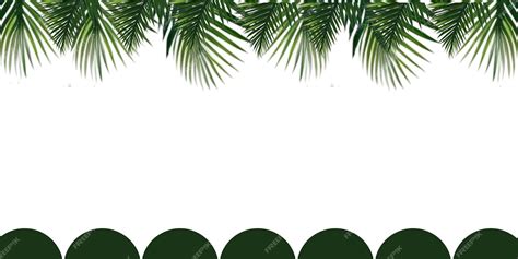 Palm Branch Border Clip Art