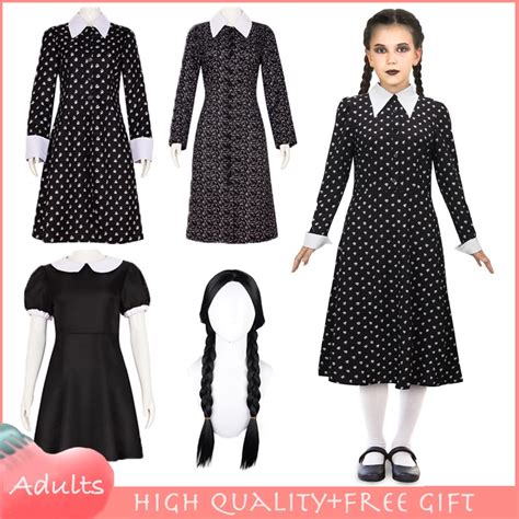 Anime The Addams Cosplay Fam Lia Quarta Feira Fantasia De Halloween