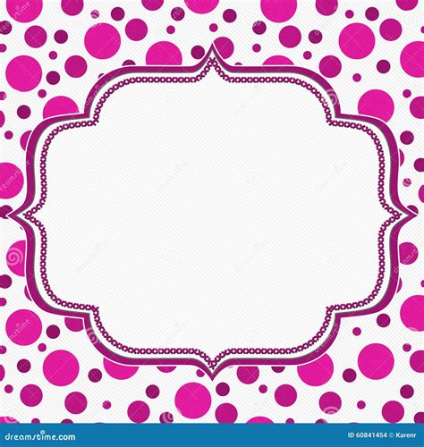 Pink And White Polka Dot Frame Background Stock Illustration