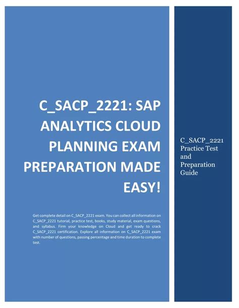 PPT C SACP 2221 SAP Analytics Cloud Planning Exam Preparation Made