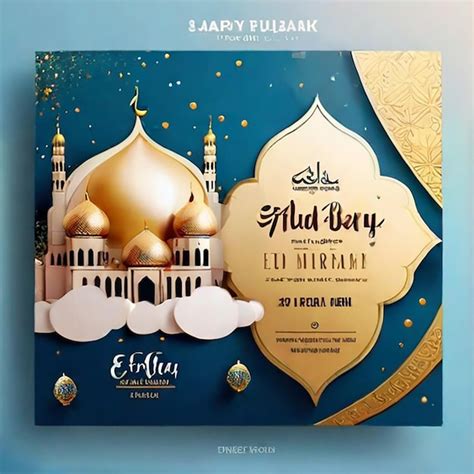 Premium Photo PSD Eid Mubarak Islamic Festival Social Media Post