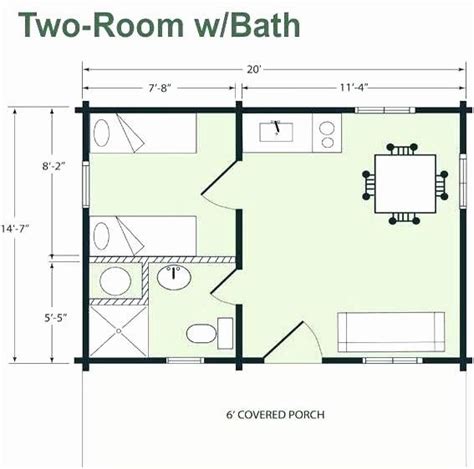 20 By 20 Cabin Floor Plan - floorplans.click