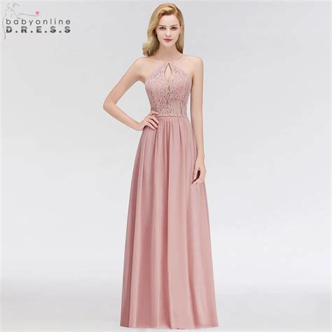 Aliexpress Buy Babyonline Sexy Dusty Rose Lace Chiffon Evening