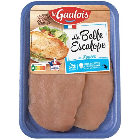 LE GAULOIS La Belle Escalope de poulet 2 pièces 240g pas cher Auchan fr