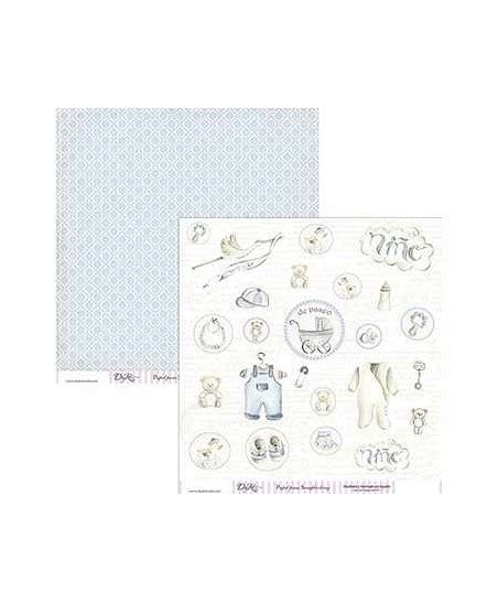 Papel scrap bebe niño 30x30 papel decorado para scrapbooking