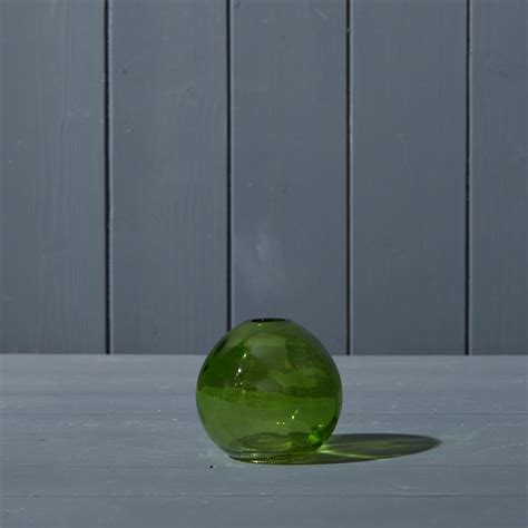 Emerald Green Globe Glass Vase 8cm Southwood Garden Centre