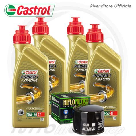 TAGLIANDO 4 L CASTROL POWER 1 RACING 10W50 FILTRO OLIO BMW F800 GT