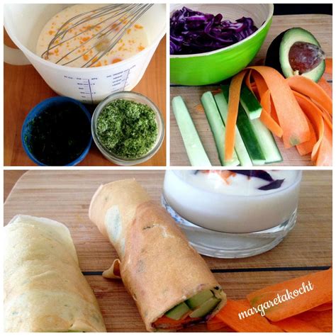 Vegetarische Kr Uter Palatschinken Wraps Gef Llt Mit Gem Se Und