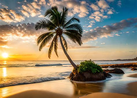 Sonnenuntergang Im Meer Natur Hintergrundbild Sonnenuntergang Ozean