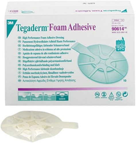 3m 90614 Tegaderm High Performance Foam Adhesive Dressing Mini Oval 10 Pads Per Pack Pack Of