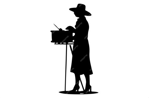 Premium Vector | Artist silhouette Vector Set Artist Silhouette ...