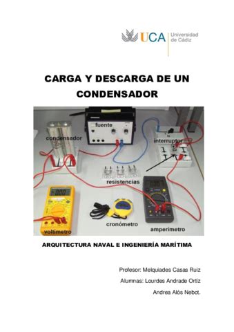 Carga Y Descarga De Un Condensador Pdf