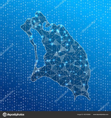 Network map of Barbuda Island digital connections map Technology