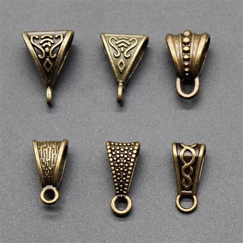 20pcs Bail Beads Connector Charm Antique Bronze Color Bail Beads