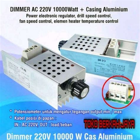 Jual Dimmer Scr Ac 220 Volt 10000 Watt Casing Aluminium Di Seller