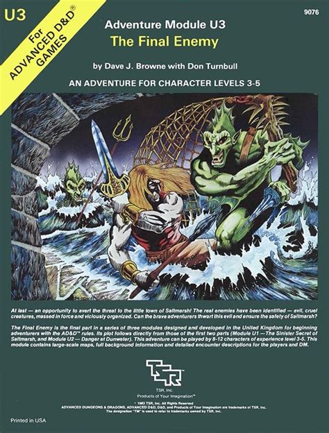 U3 The Final Enemy (1e) | Book cover and interior art for Advanced Dungeons and Dragons 1.0 ...