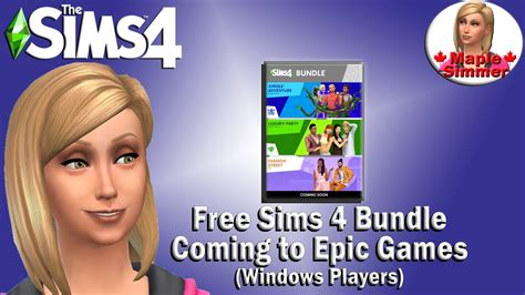 Free Sims 4 Bundle Coming To Epic Games Sims News Youtube