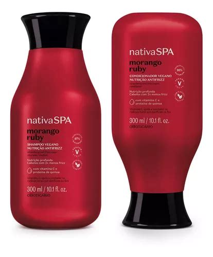 Kit Nativa Spa Morango Shampoo 300ml Condicionador 300ml