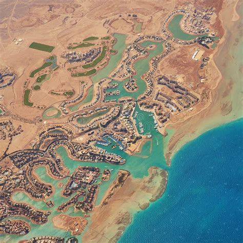 Aerial View Of El Gouna A Luxury Egyptian Tourist Resort Located On The