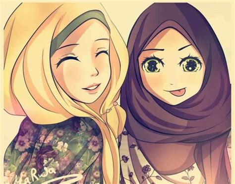 Gambar Kartun Muslimah Sahabat Bertiga Nur Ain Juprisaini8 Profile Pinterest Spesial Teh