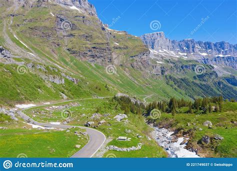 Klausenpass Stock Image Image Of Path Mountain Klausen 221749037