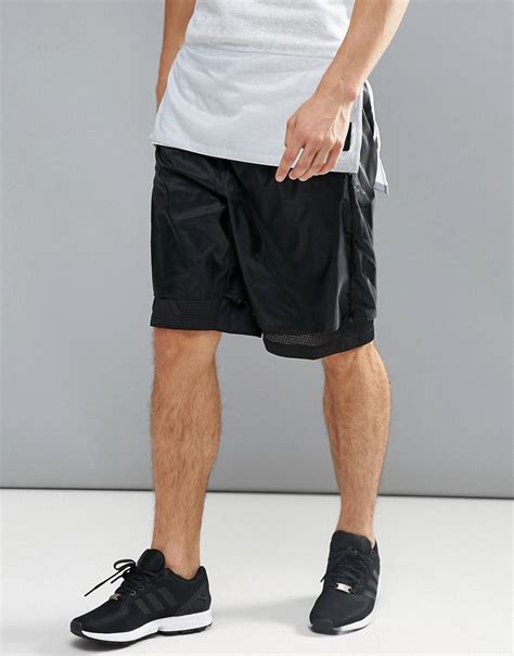 adidas Adidas Double Layer Basketball Shorts in Black for Men | Lyst