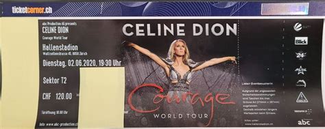 Céline Dion Hallenstadion Zürich 8 3 2023 Sektor T2 Kaufen auf