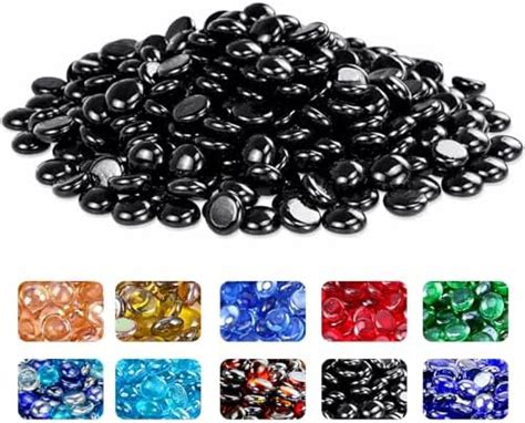 Apromise Fire Glass For Fire Pit 34 Inch Fire Pit Glass Beads High Luster Fire Glass For