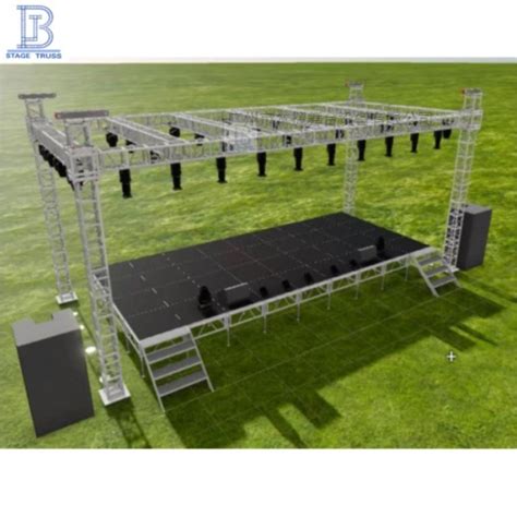 Outdoor Concert Aluminum Frame Roof Box Truss System Aluminum Lighting