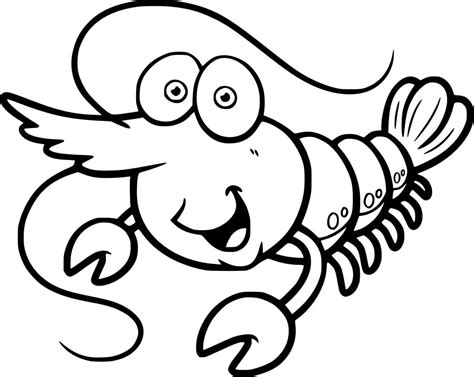 Big Eyes Cartoon Lobster Coloring Pages Coloring Cool