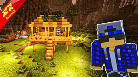 Orman Biyomu İçin Başlangıç Evi ve Madencilik Minecraft Survival 1 20